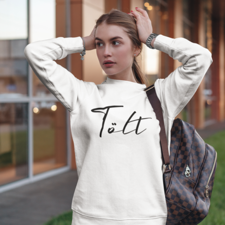 Sweater wit Ijslandse paard Tolt