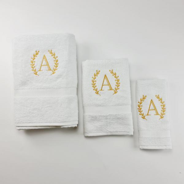 Luxe Monogram Badjasset met handdoeken 4 delig