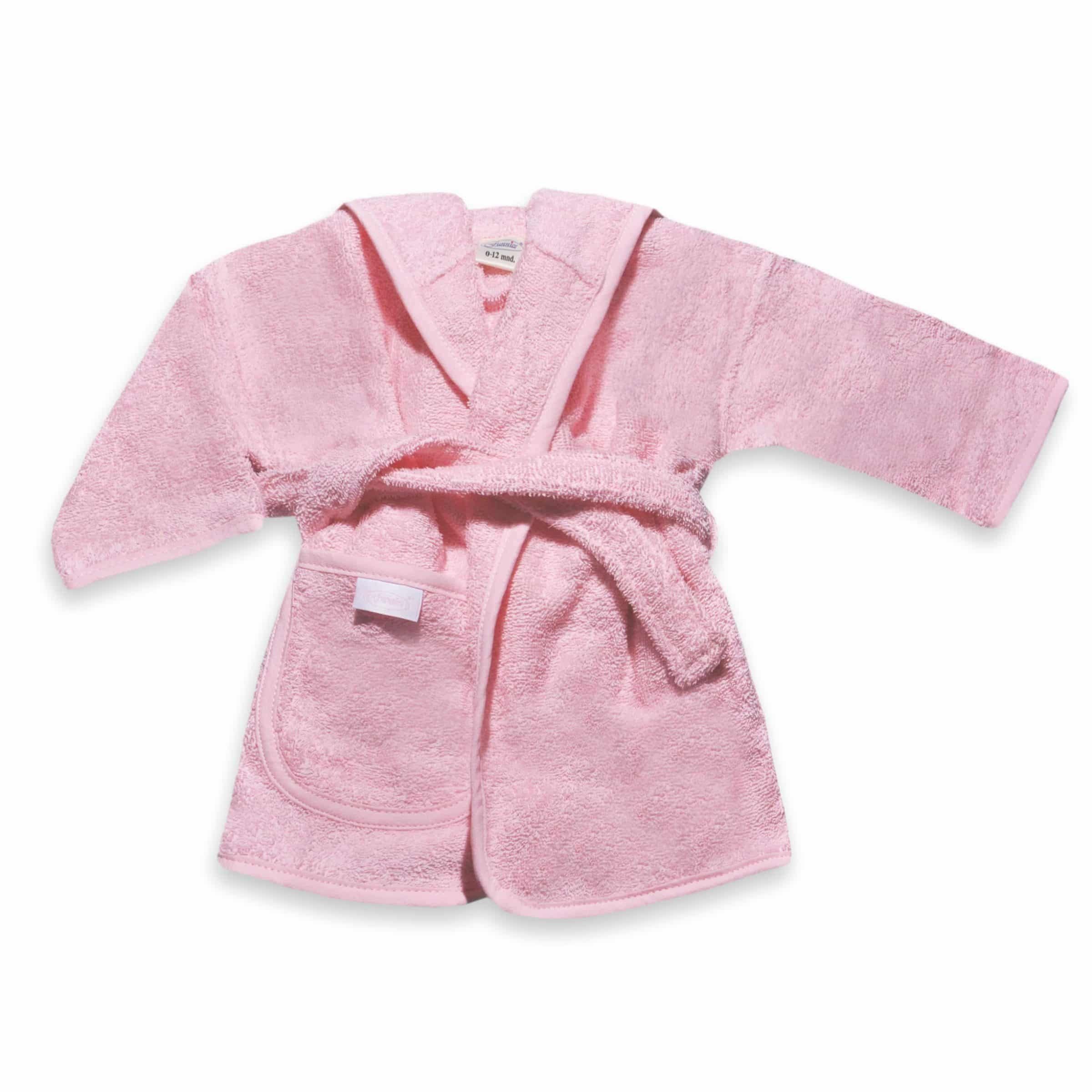 badjas met naam baby roze