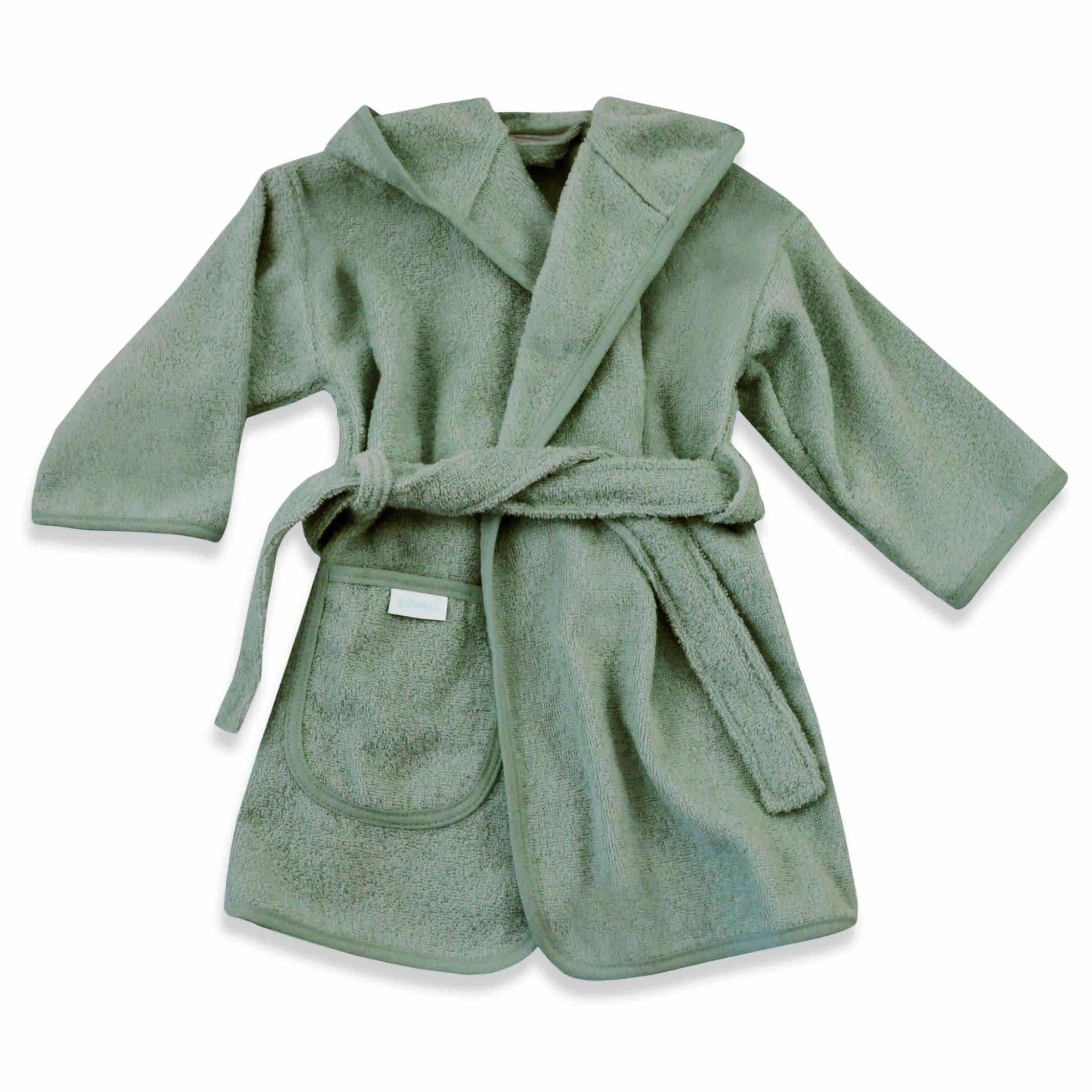 badjas oud groen met naam