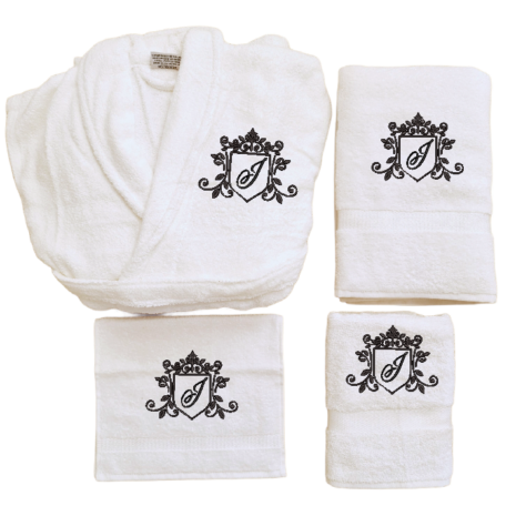 Badjas Set met monogram J royal