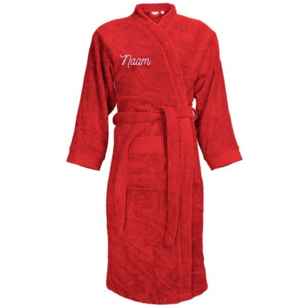 Badstof badjas rood 340gr/m2