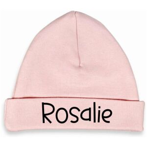 Baby mutsje blush roze met naam rosalie