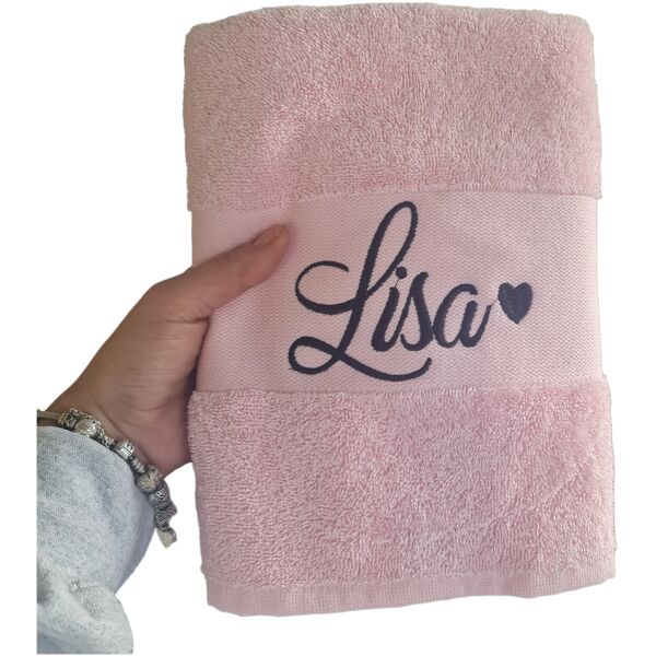 handdoek roze met hartje
