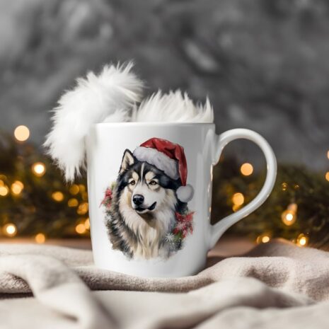 magicdatnl2023_Alaskan_Malamute__Wear_Santa_Claus_Dress_backgro_dfbf5765-4707-4d42-ad4c-029eb0165102-Smart Object-11-mug christmas