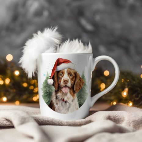 magicdatnl2023_Brittany_Spaniel_Wear_Santa_Claus_Dress_backgrou_c0785562-dadc-416b-8917-46030c9817fe-Smart Object-49-mug christmas