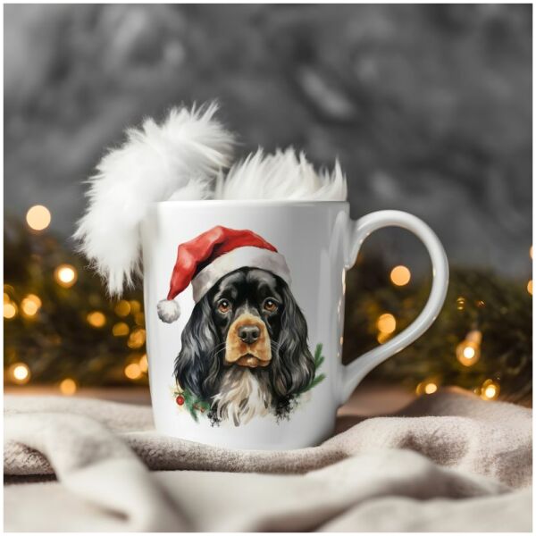 magicdatnl2023_Charles_Spaniel_Wear_Santa_Claus_Dress_backgroun_7d3fea39-e735-48a4-8c57-e045f1bf7d3f-Smart Object-68-mug christmas