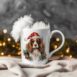 magicdatnl2023_Charles_Spaniel_Wear_Santa_Claus_Dress_backgroun_cf3d315a-203f-464d-a423-9a8a54fafe1a-Smart Object-71-mug christmas