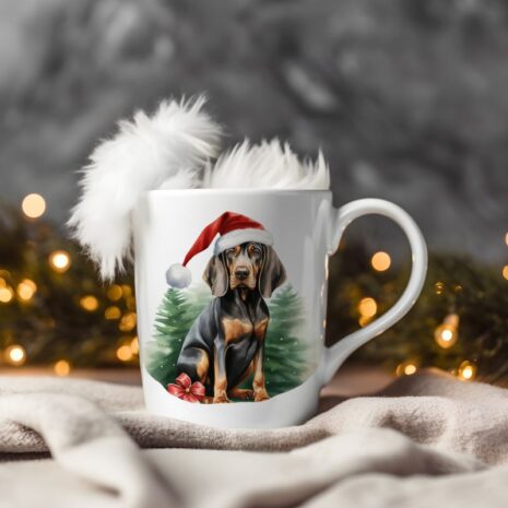 magicdatnl2023_Coonhound__Wear_Santa_Claus_Dress_background_Chr_44c50e23-da45-4d62-97e2-6badb01bc665-Smart Object-87-mug christmas