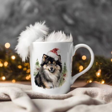 magicdatnl2023_Finnish_Lapphund__Wear_Santa_Claus_Dress_backgro_dc4920a0-e02e-45b1-9080-982946b39898-Smart Object-135-mug christmas