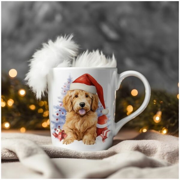 magicdatnl2023_Goldendoodle__Wear_Santa_Claus_Dress_background__afc0f0ea-bf73-4c8c-87b5-5b41a177e66c-Smart Object-164-mug christmas