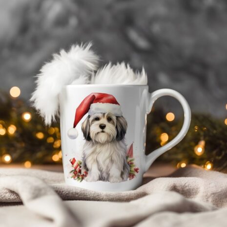 magicdatnl2023_Havanese_Dog__Wear_Santa_Claus_Dress_background__1b96aeab-fc55-4ac4-a84c-6261fce226a3-Smart Object-182-mug christmas