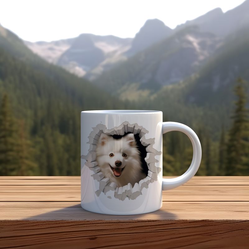 Mok Japaanse spitz hond - Afbeelding 2