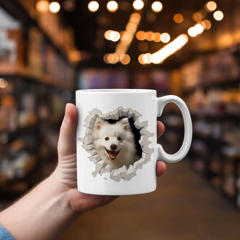 Mok Japaanse spitz hond - Afbeelding 5