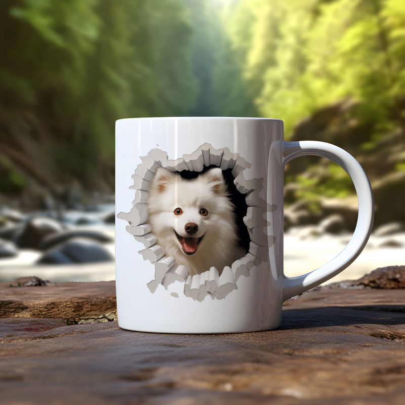 Mok Japaanse spitz hond - Afbeelding 3