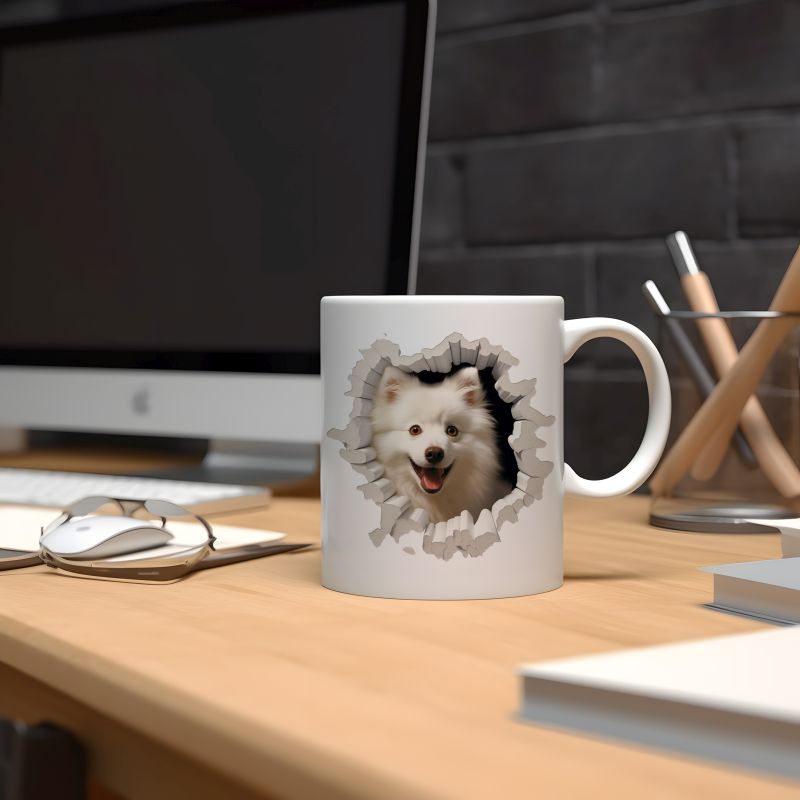 Mok Japaanse spitz hond - Afbeelding 4