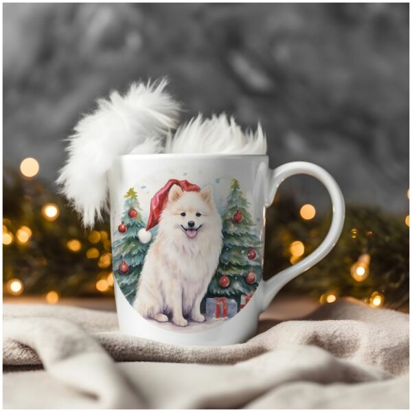 magicdatnl2023_Japanese_Spitz__Wear_Santa_Claus_Dress_backgroun_5cfd8bf4-bfbc-49ea-a29c-f734c9c319a3-Smart Object-195-mug christmas