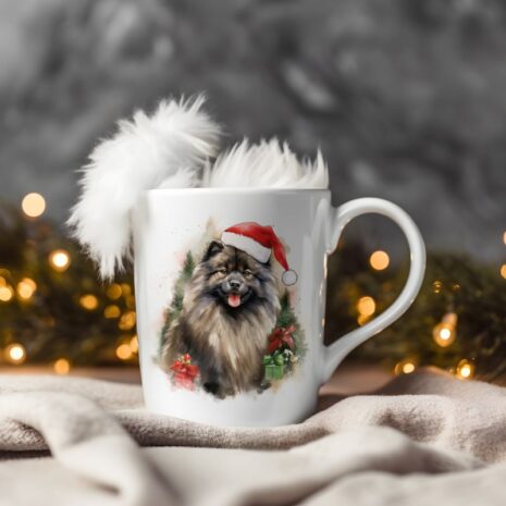 magicdatnl2023_Keeshond__Wear_Santa_Claus_Dress_background_Chri_b7222965-2c06-4732-9921-8adf981f980b-Smart Object-199-mug christmas