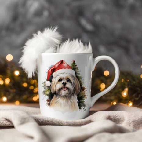 magicdatnl2023_Lhasa_Apso__Wear_Santa_Claus_Dress_background_Ch_597218af-802a-4dd7-9186-96c6bfb7e326-Smart Object-215-mug christmas