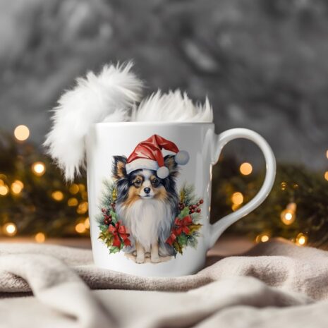 magicdatnl2023_Papillon__Wear_Santa_Claus_Dress_background_Chri_fdd1880b-d742-41e2-929f-b8e5f599c929-Smart Object-246-mug christmas