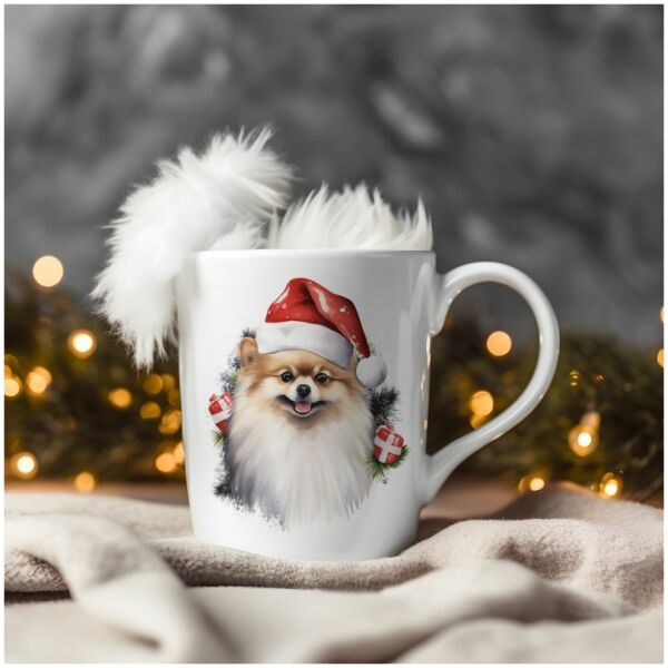 magicdatnl2023_Pomeranian__Wear_Santa_Claus_Dress_background_Ch_523efda7-1272-4b84-8420-10b2264ef17c-Smart Object-271-mug christmas