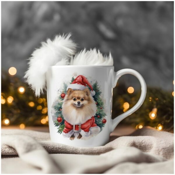 magicdatnl2023_Pomeranian__Wear_Santa_Claus_Dress_background_Ch_64656095-1333-499c-90ad-be3e7dde533f-Smart Object-272-mug christmas