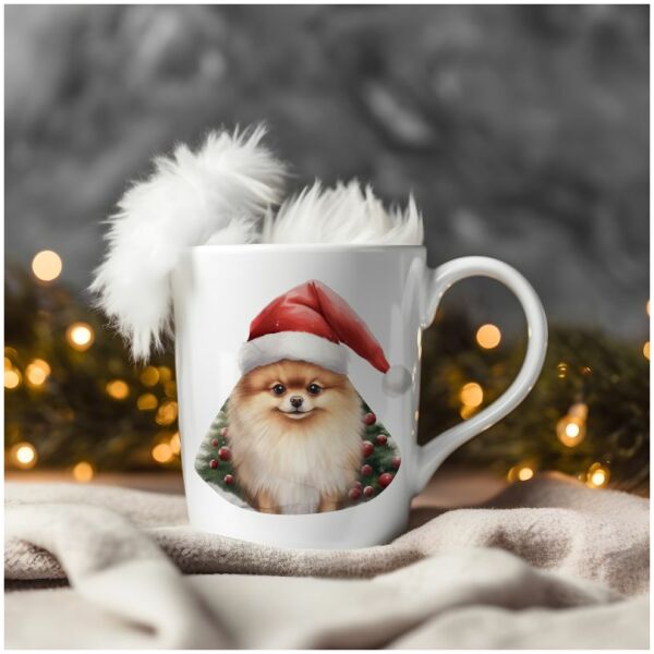 magicdatnl2023_Pomeranian__Wear_Santa_Claus_Dress_background_Ch_651624d2-26c7-48fb-8e9d-581c2183ba85-Smart Object-273-mug christmas