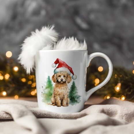 magicdatnl2023_Poodle_Miniature__Wear_Santa_Claus_Dress_backgro_e5cc878e-ec9d-4f61-ad7f-38966333d70e-Smart Object-280-mug christmas