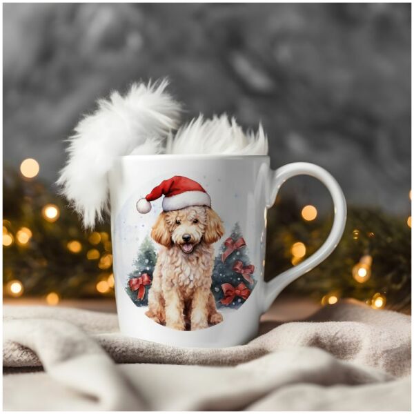 magicdatnl2023_Poodle_Standard__Wear_Santa_Claus_Dress_backgrou_d2bbf7e7-9614-44fe-a7bc-fda6223f173f-Smart Object-286-mug christmas