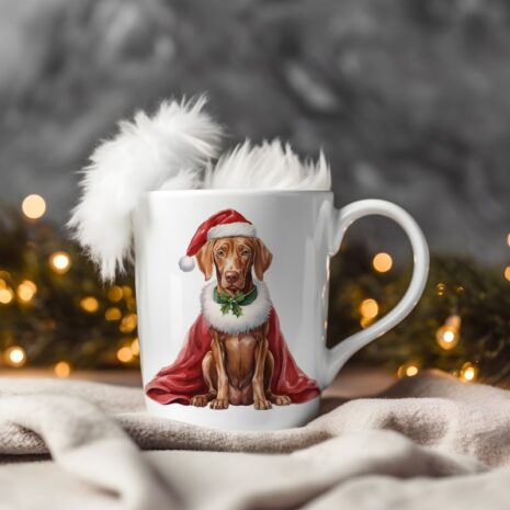 magicdatnl2023_Vizsla__Wear_Santa_Claus_Dress_background_Christ_966ce602-0cf0-4f79-9276-793d062273eb-Smart Object-311-mug christmas