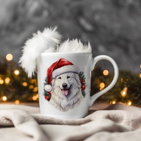 magicdatnl2023_White_Swiss_Shepherd__Wear_Santa_Claus_Dress_bac_6a5297a3-6a9d-49ca-b6c2-6b81142e4b70-Smart Object-332-mug christmas