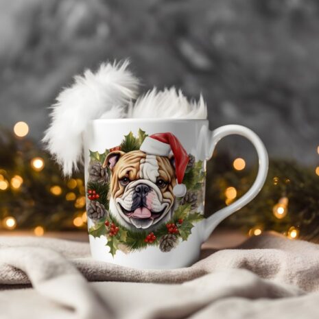 10-mok wit kerst-Bulldog