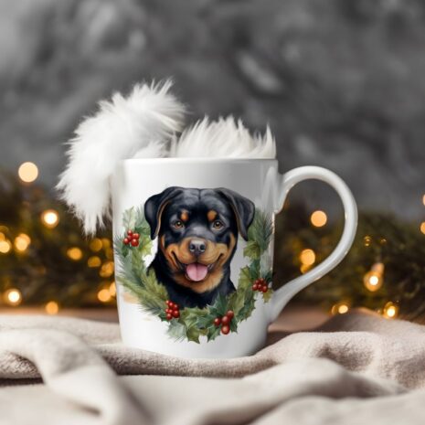 30-mok wit kerst-Rottweiler