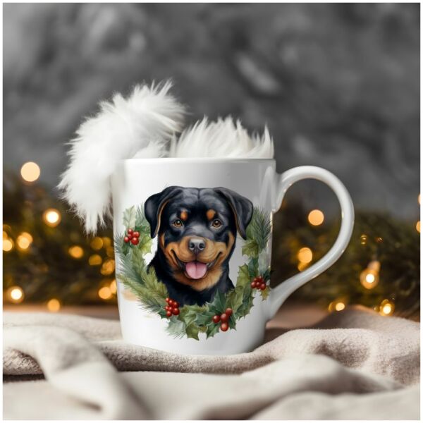 30-mok wit kerst-Rottweiler