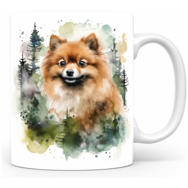 326-mok wit-magicdatnl2023_Pomeranian_dog_portret_with_a_background_of_forr_dbe446fd-2e42-4c72-adaf-dd97a30fa54c