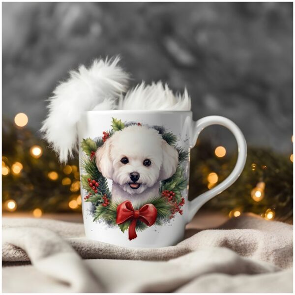 6-mok wit kerst-Bichon_Frise╠ü