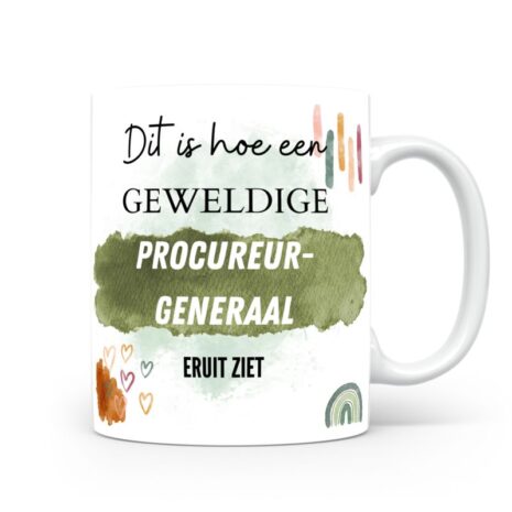 Mok bedrukken met beroep Procureur-generaal