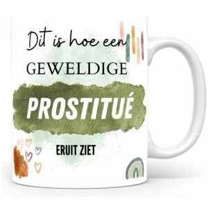 Mok bedrukken met beroep Prostitué