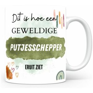 Mok bedrukken met beroep Putjesschepper