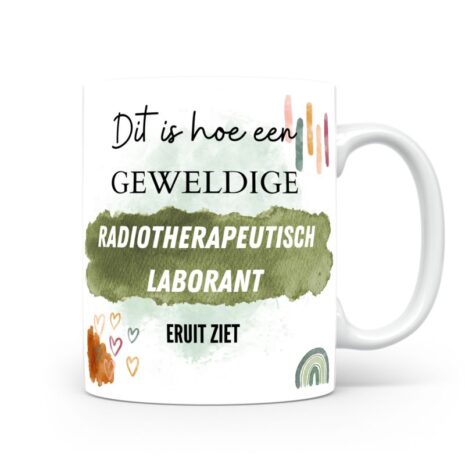 Mok bedrukken met beroep Radiotherapeutisch laborant