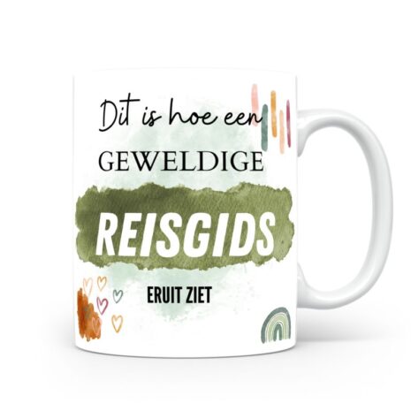 Mok bedrukken met beroep Reisgids