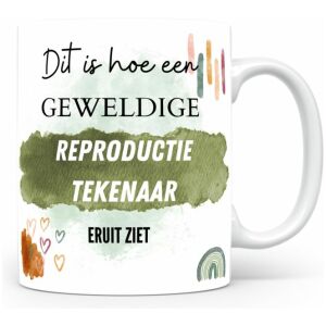 Mok bedrukken met beroep Reproductietekenaar