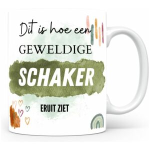 Mok bedrukken met beroep Schaker