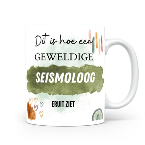 Mok bedrukken met beroep Seismoloog