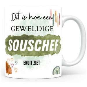 Mok bedrukken met beroep Souschef