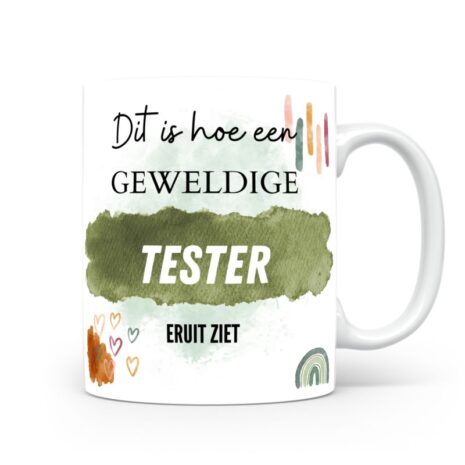 Mok bedrukken met beroep Tester