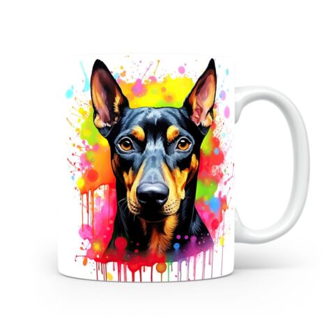 Mok met Dobermann Pinscher