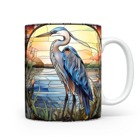 54-Suffix-ED-MD-SDGS-S12-09 Great Blue Heron 06 - Mug