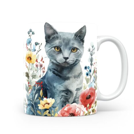 62-Suffix-ED-MD-CWAF-S11-11 Russian Blue Cat 02 - Mug