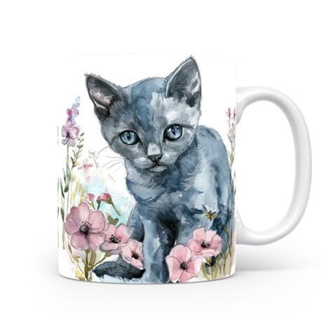 63-Suffix-ED-MD-CWAF-S11-11 Russian Blue Cat 03 - Mug